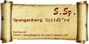 Spangenberg Szilárd névjegykártya